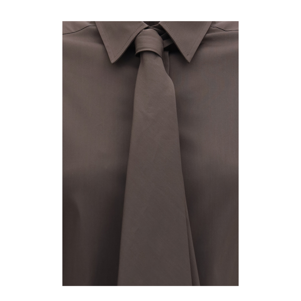Cotton Blend Shirt With Tie