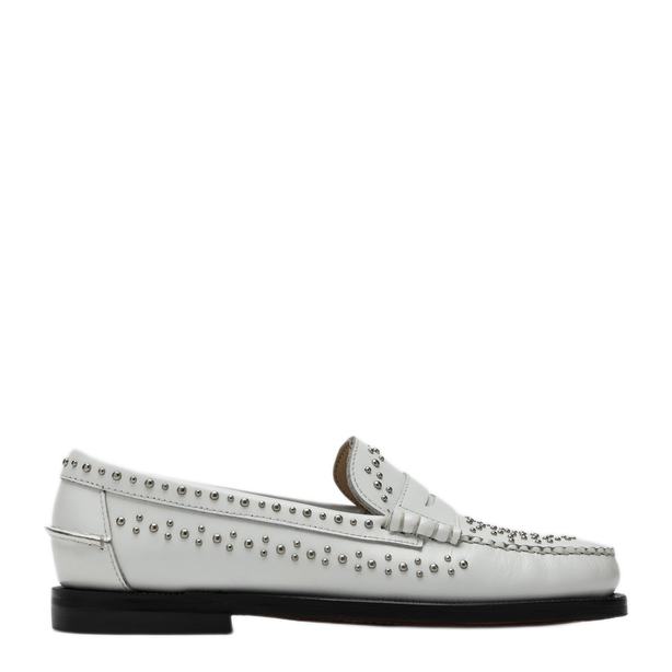 Classic Dan Loafer White With Studs