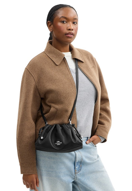 Coach Faye Shoulder Bag With Ruching - Black