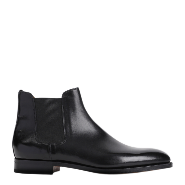 Black Calf Leather Lawry Boots