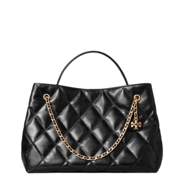 Fleming Carryall Leather Shoulder Bags - Black