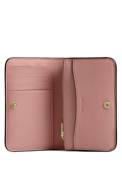Coach Essential Slim Card Case In Signature Canvas - Melon Pink