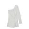 Ivory One-Shoulder Top in Couture Cady