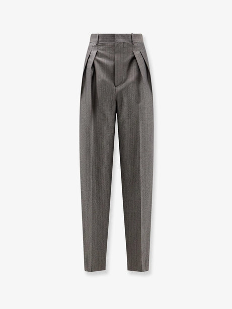 Bottega Veneta Wool and mohair trousers - Desert/Grey Melange