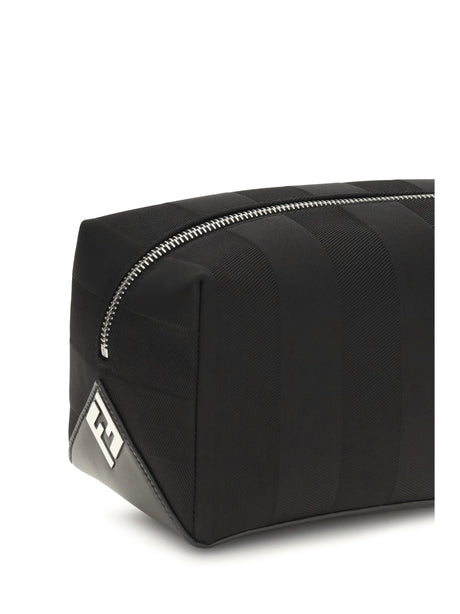 Fendi Striped Beauty Case - Nero+Palladio