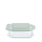 PYREX 20cm Deep Square Dish with Sage Lid (2.5L)