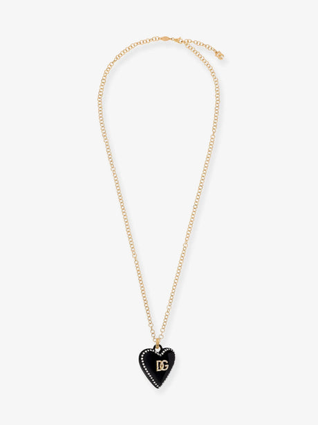 Dolce & Gabbana Metal necklace with rhinestones - Oro