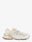New Balance 9060 Mesh Sneakers with Suede Inserts - White