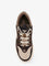 Fendi Fendi Force leather sneakers with jacquard FF fabric inserts - Nerolattebeige