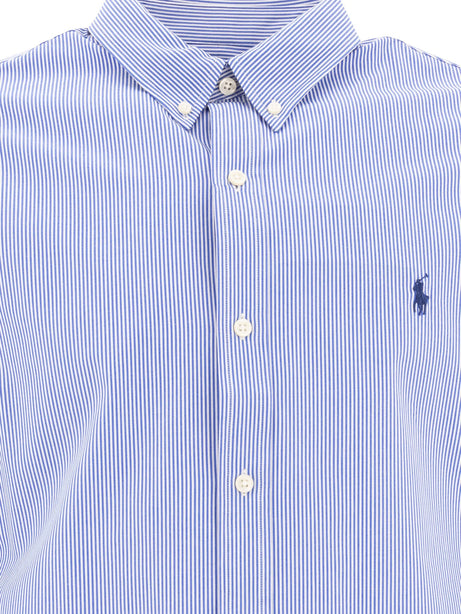 Polo Ralph Lauren Casual slim-fit stretch shirt with logo - Light Blue