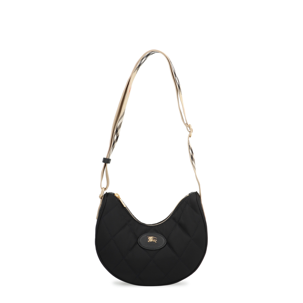 Le Cagole Small Arena Lambskin Shoulder Bag - Black