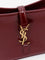 Saint Laurent LE 5 À 7 bordeaux patent leather shoulder bag - Dkredwine