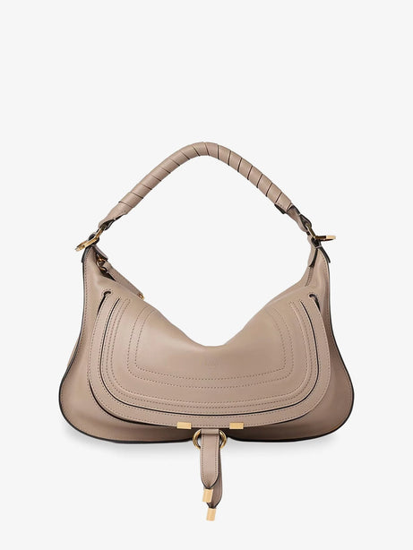 Chloe' Marcie Small leather shoulder bag - Woodsmoke