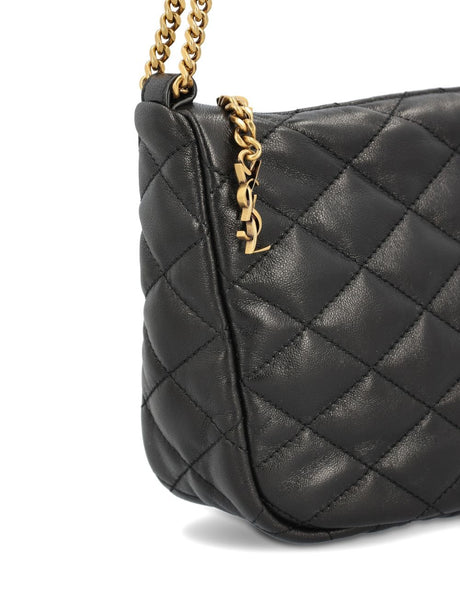 Saint Laurent June Mini Lambskin Belt Bag - Black