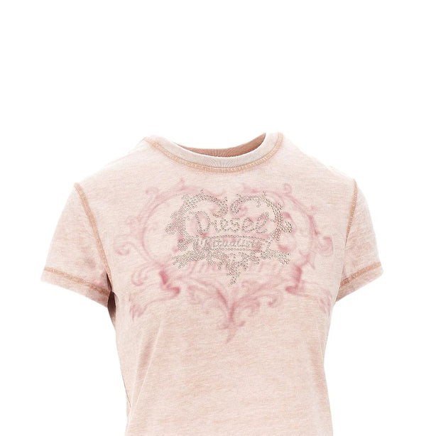 DIESEL Strass-embellished burnout-effect T-shirt