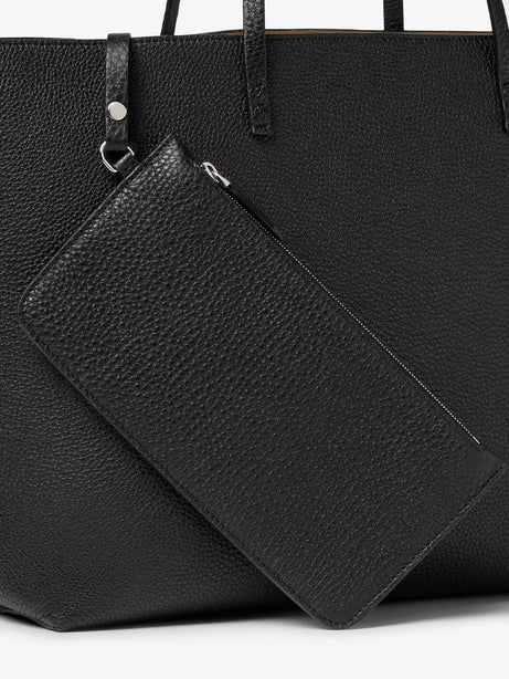 Fendi Medium Leather Roll Shopping Bag - Neromoro