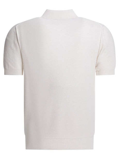 Tom Ford Silk and cotton pique polo shirt - White