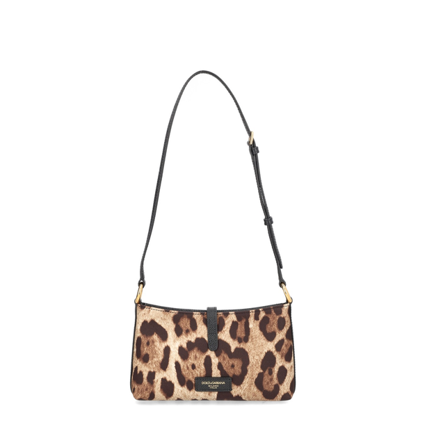 Grace Small Leather Crossbody - Leopard Print (Brown/Black)