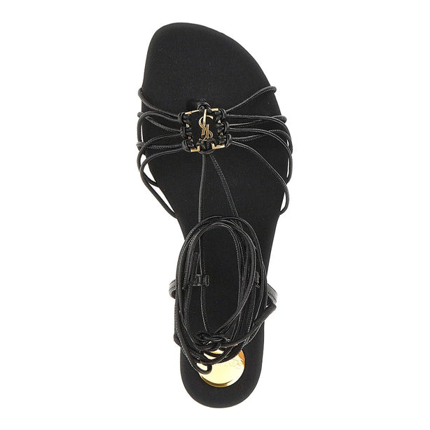SAINT LAURENT Babylone' leather flat sandals
