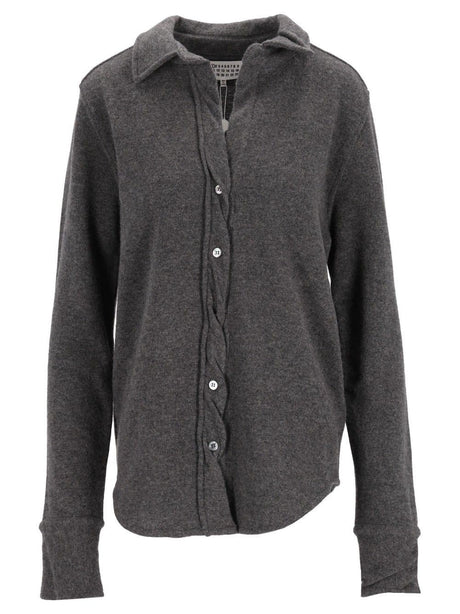 Maison Margiela Button-Up Polo Shirt - Grey