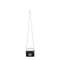 Chain Satin Shoulder Bag - Black