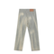 Light Blue Corduroy Trousers with Washed Effect