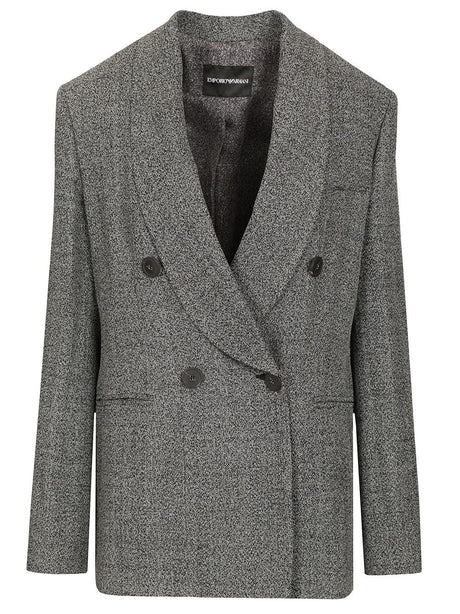 Emporio Armani Double-Breasted Blazer - Grey