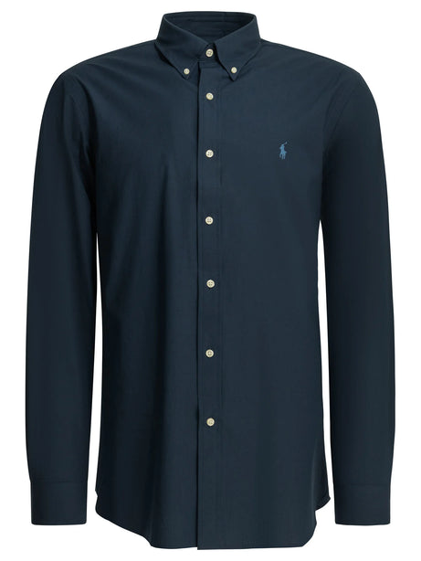 Polo Ralph Lauren Custom-fit casual shirt with logo - Blue