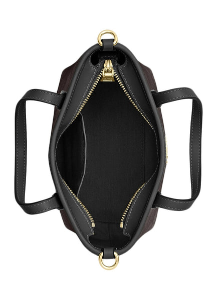 Coach City Mini Tote Bag In Signature Canvas - Walnut Black