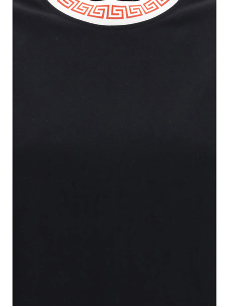 Versace T-shirt with greca details - Black