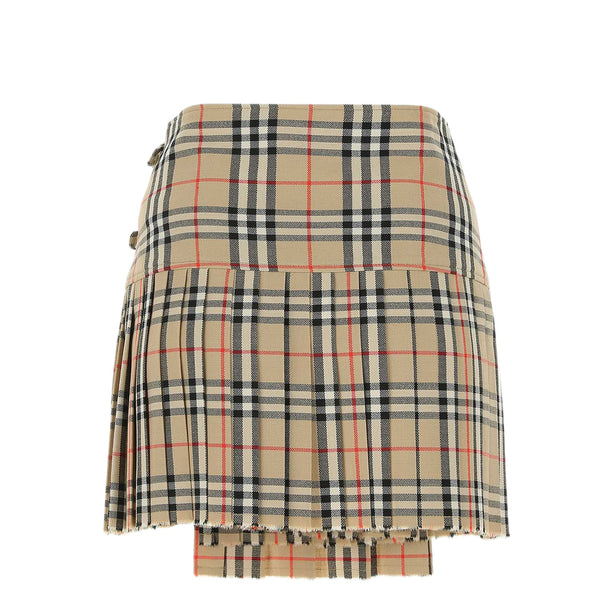 Embroidered Wool Mini Skirt