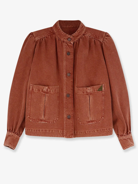 Chloe' Orange denim jacket - Crimson Brown