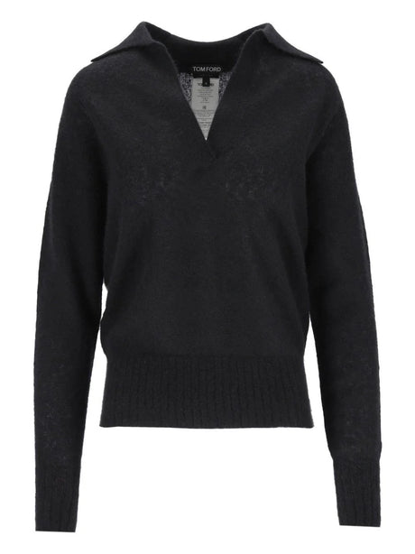 Tom Ford Cashmere And Silk Sweater - Black