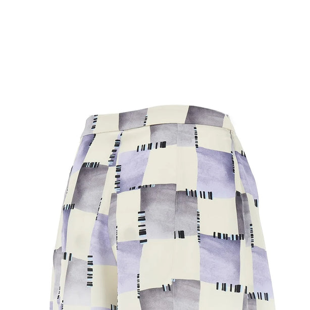 EMPORIO ARMANI Check print satin skorts
