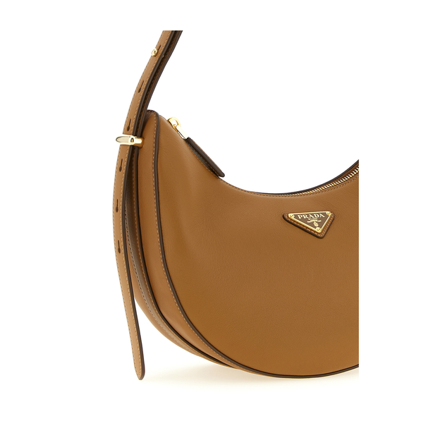 Arqué Leather Shoulder Bag - Black