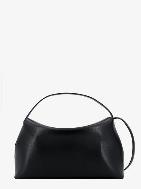Toteme T-Lock leather crossbody bag - Black