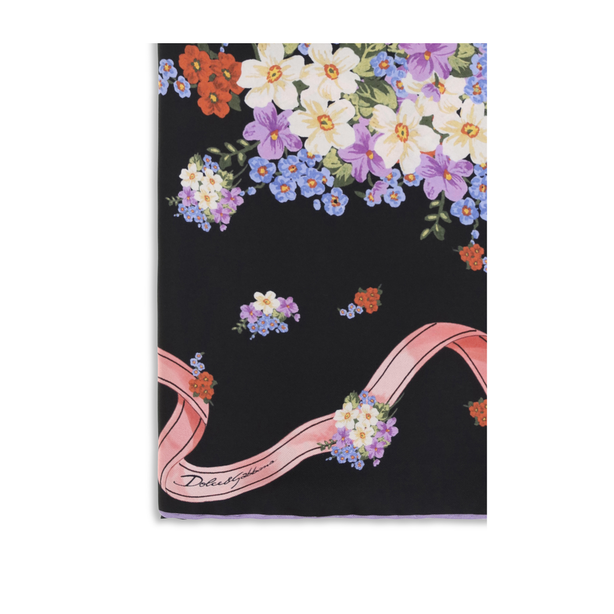 Silk Scarf With Floral Print