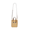 Mini Raffia & Leather Tote - Natural