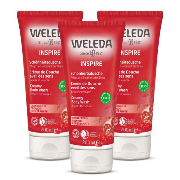 Weleda Pomegranate Creamy Body Wash 200ml (Bundle of 3)