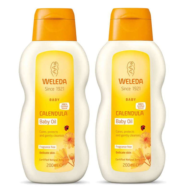 Weleda Calendula Baby Oil Fragrance Free 200ml (Bundle of 2)