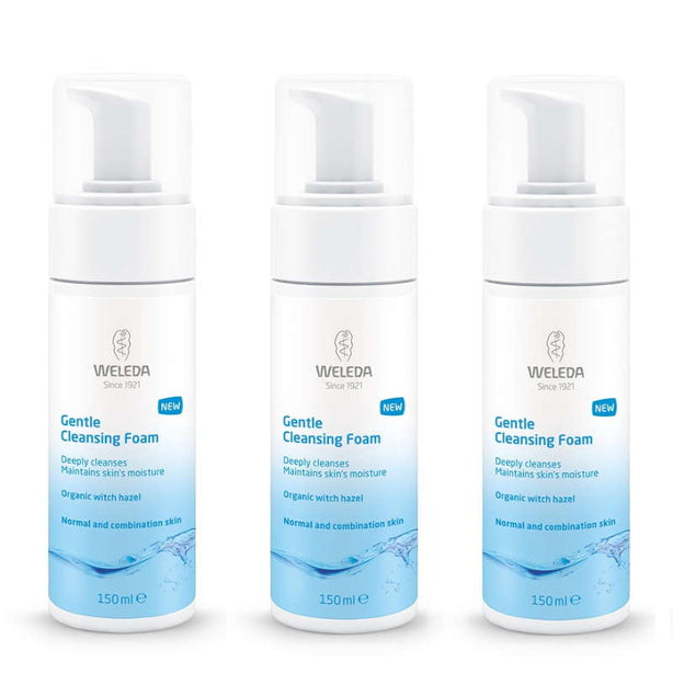 Weleda Gentle Cleansing Foam 150ml (Bundle of 3)