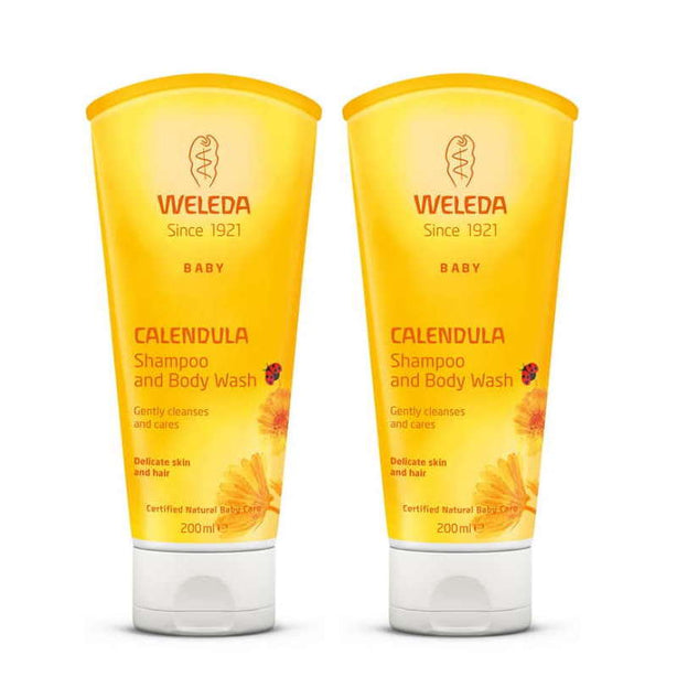 Weleda Calendula Shampoo & Body Wash 200ml (Bundle of 2)