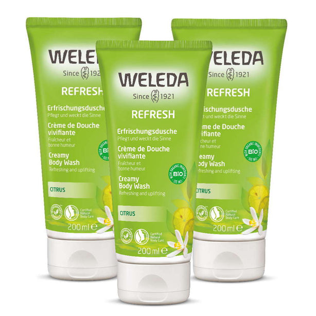 Weleda Citrus Creamy Body Wash 200ml (Bundle of 3)