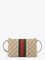 Gucci GG fabric crossbody with Nastro Web detail on the front - Beige