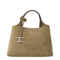 T Timeless Micro Calfskin Tote - Cappuccino Brown