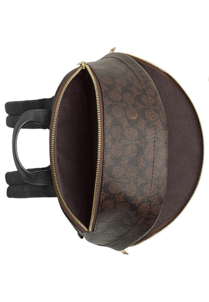 Coach Taylor Small Backpack In Signature Canvas - Walnut/Black