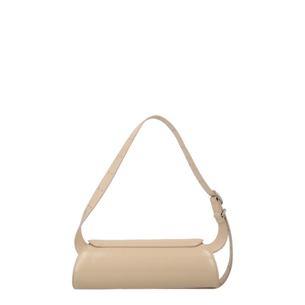 Cannolo Small Leather Shoulder Bag - Bone (Beige)