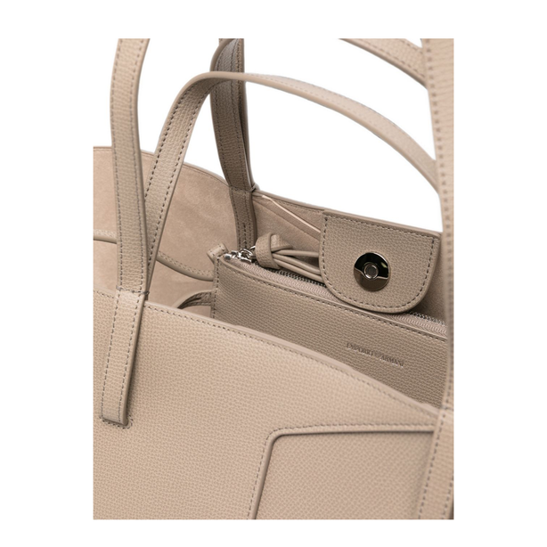 24/7 Medium Grained Cow Leather Tote - Nero