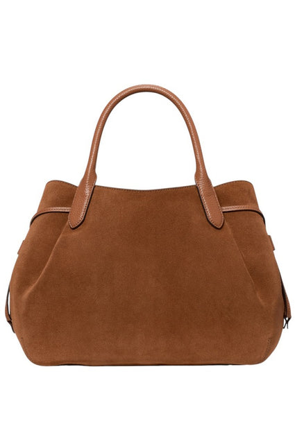 Kate Spade Dumpling Suede Large Satchel - Warm Ginger