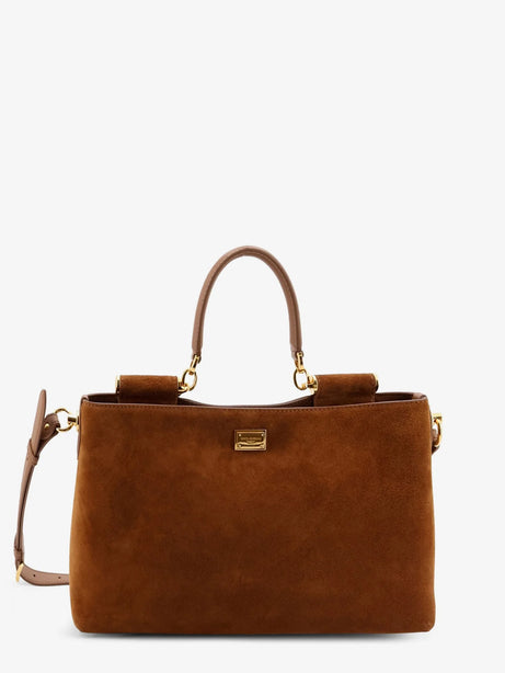 Dolce & Gabbana Vittoria suede crossbody bag - Cammellocaramello